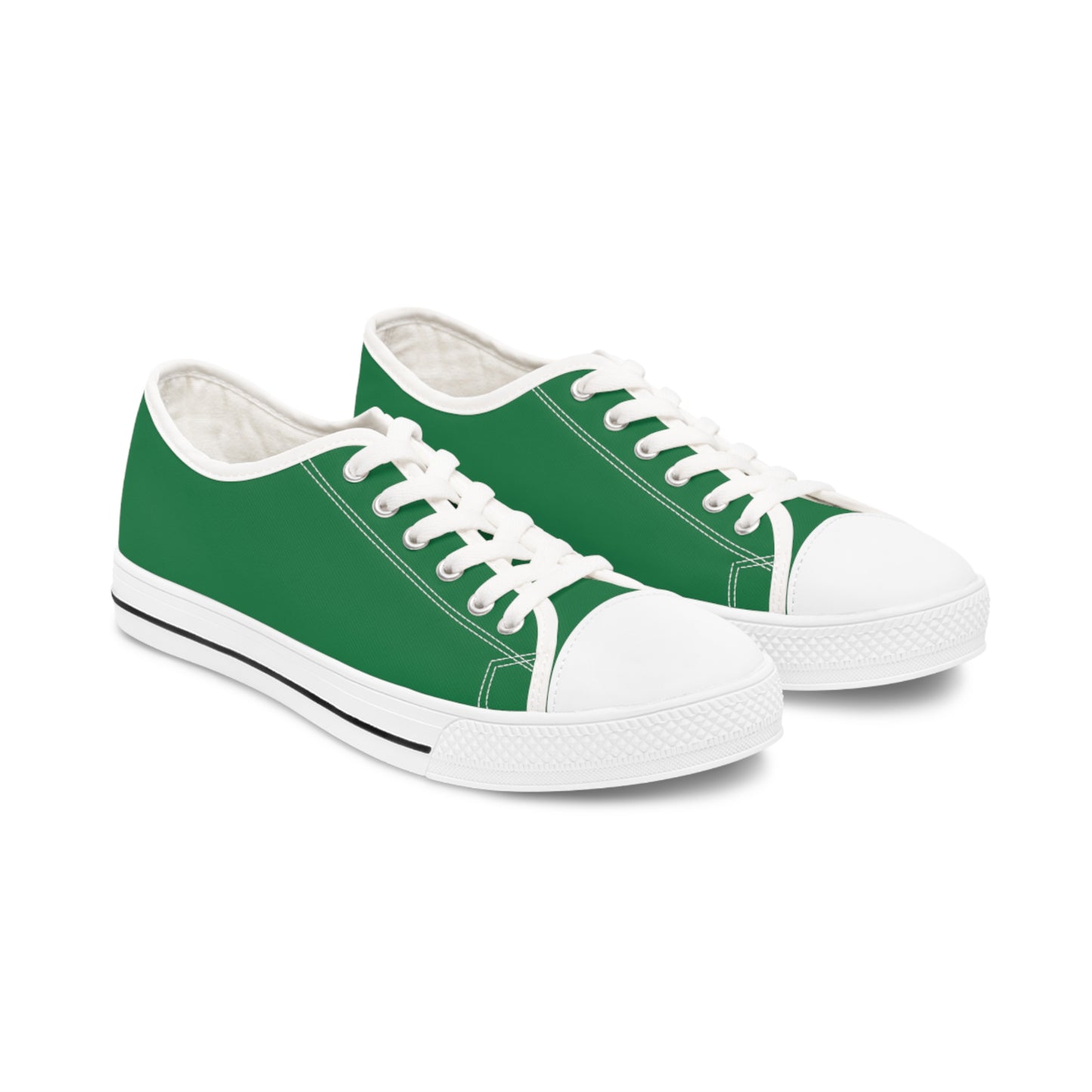 Women's Dark Green Low Top Sneakers