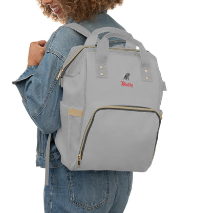 Multifunctional Diaper Backpack Light Grey