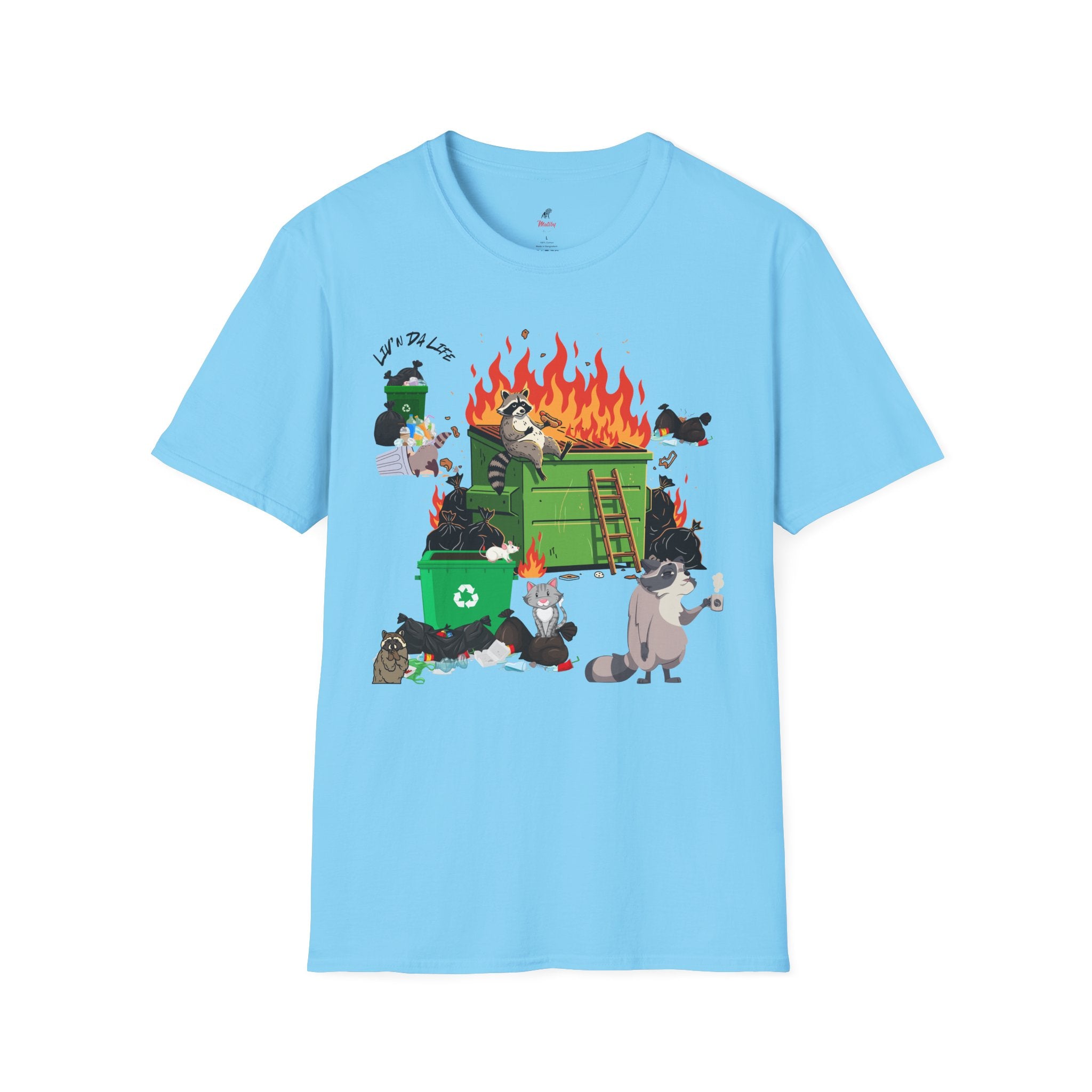 Raccoon Fun #1 Unisex T-Shirt - Dumpster Fire Graphic Tee, Animal Lover Gift, Nature Wildlife Shirt, Funny Graphic Print Apparel, Outdoor