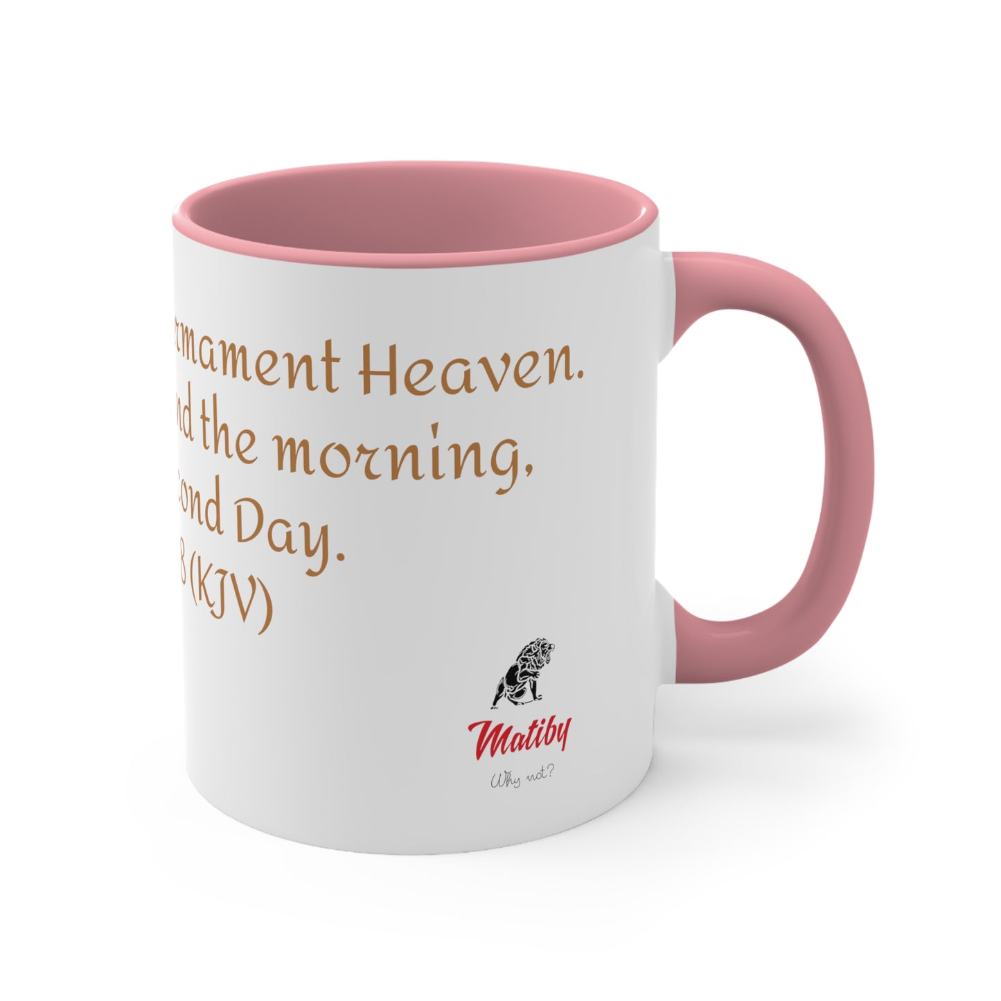 Bible Speaks Gen 1:8 Accent Mug, 11oz