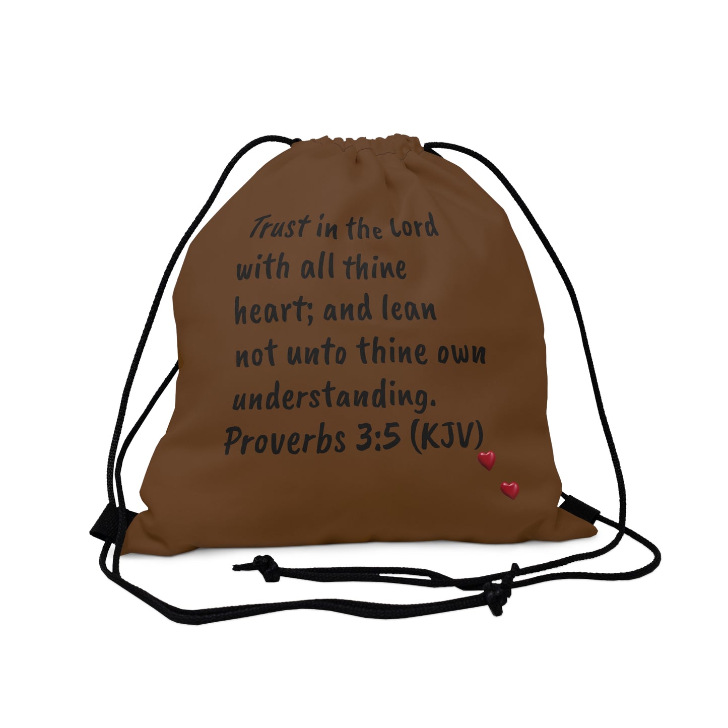 Bible Speaks Outdoor Drawstring Bag Brown