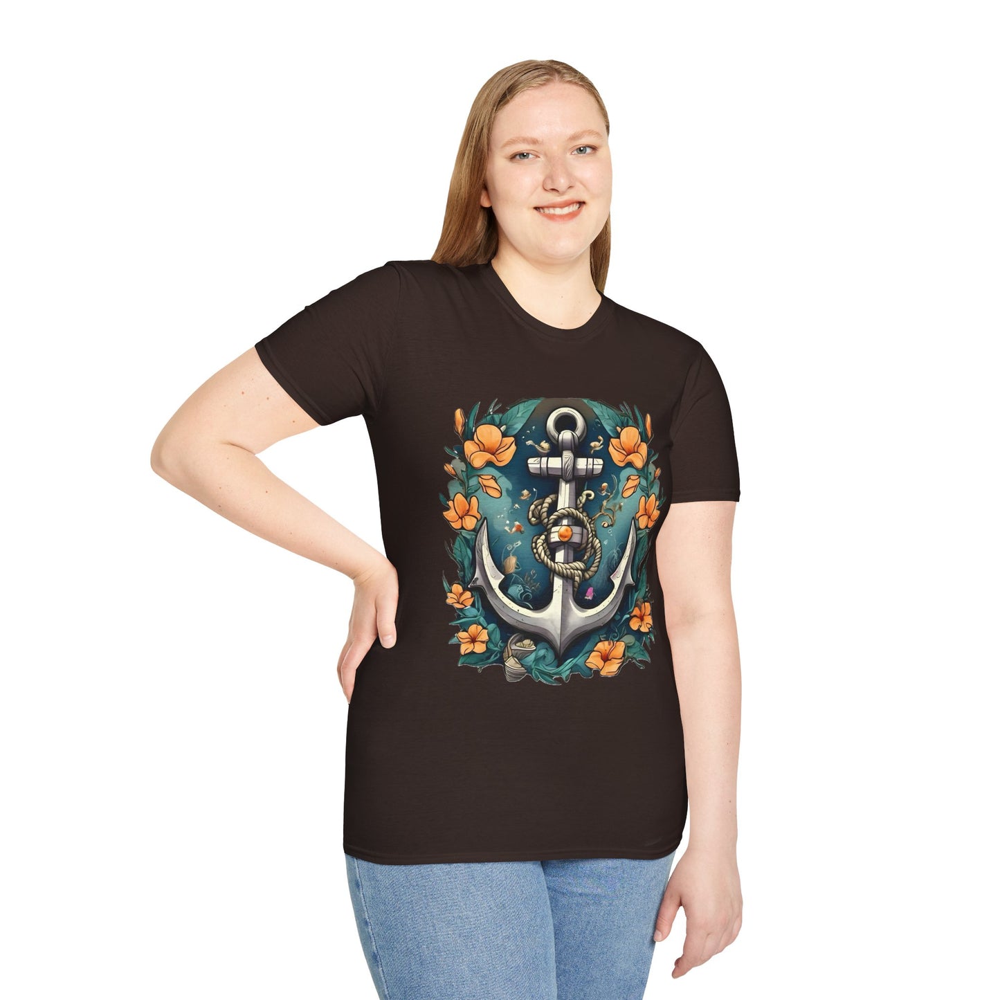 Nautical Anchor Unisex Softstyle T-Shirt