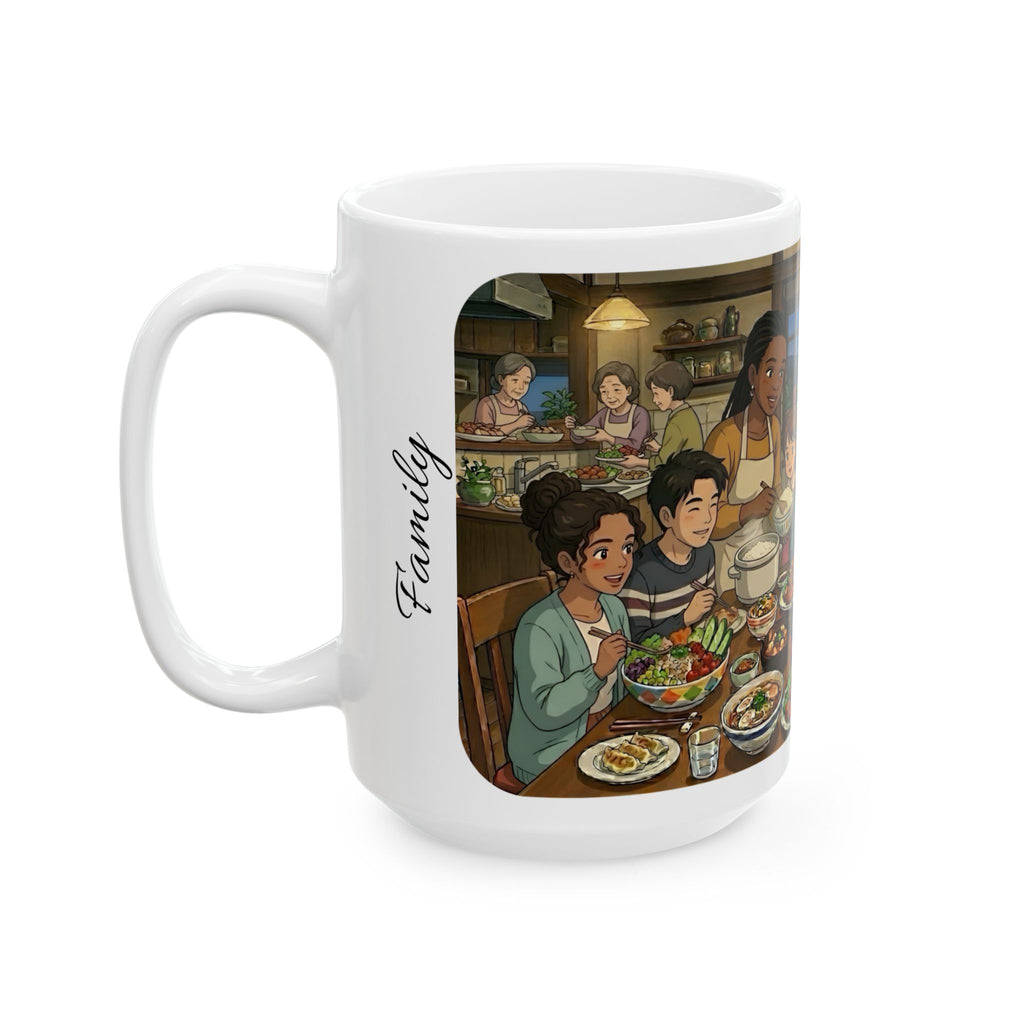 Family & Friends #3 Forever White Ceramic Mug — Cozy Feast Cup (11oz/15oz)