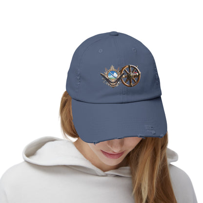 Nautical Unisex Distressed Cap