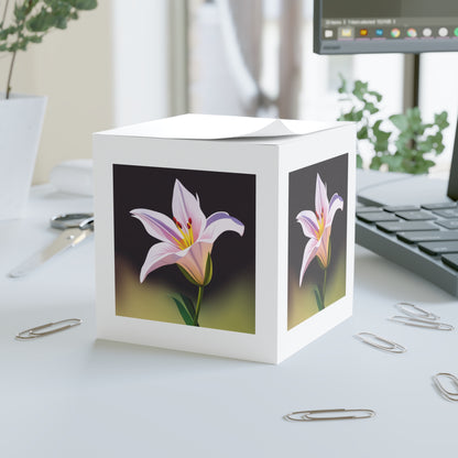 Lily Flower Note Cube