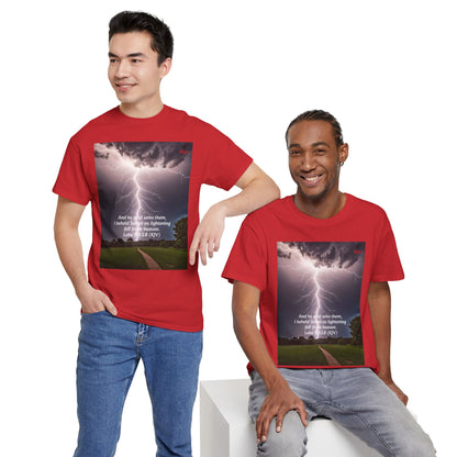 Lightning Style Satan's Fall Unisex Heavy Cotton Tee