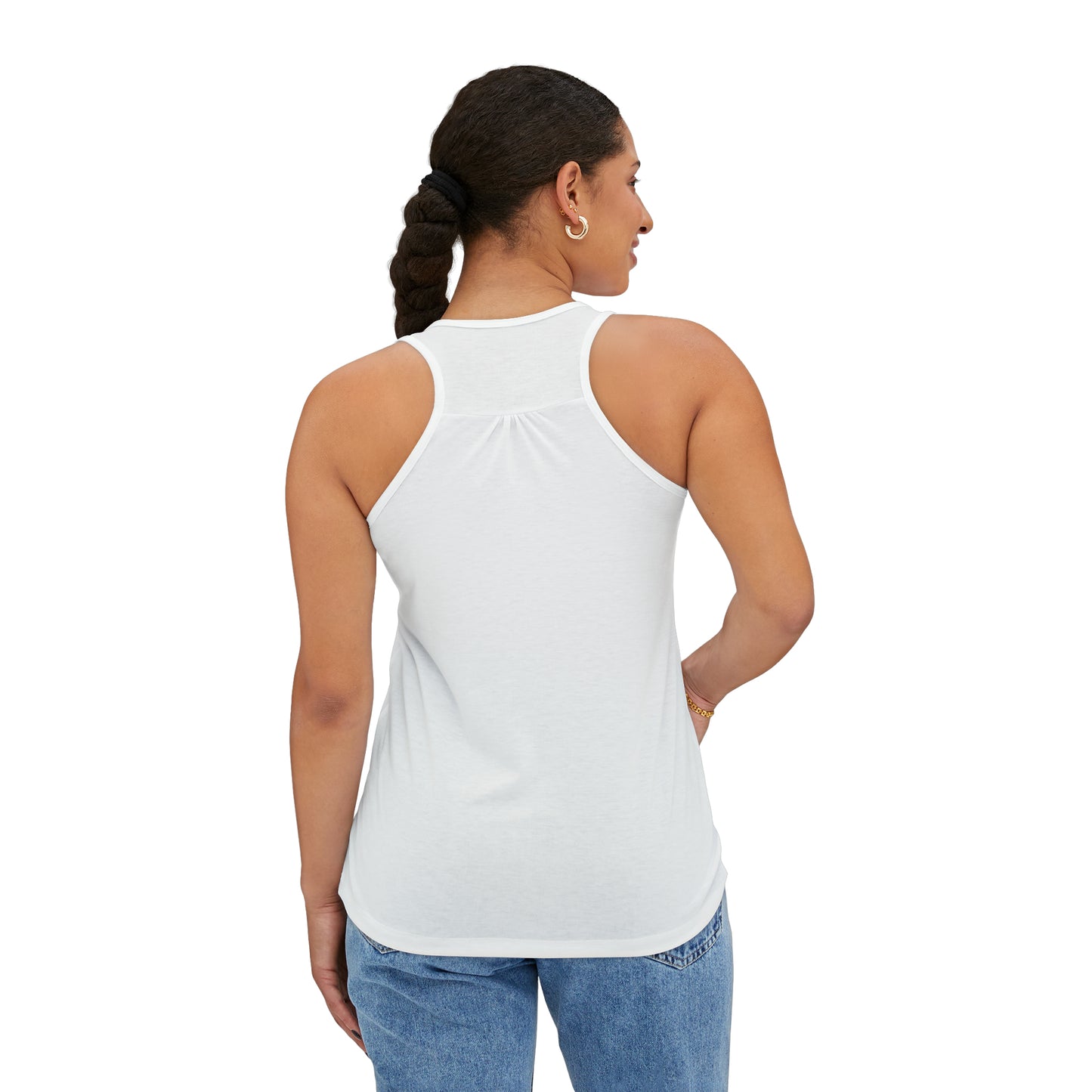 Women's White Tank Top (AOP)