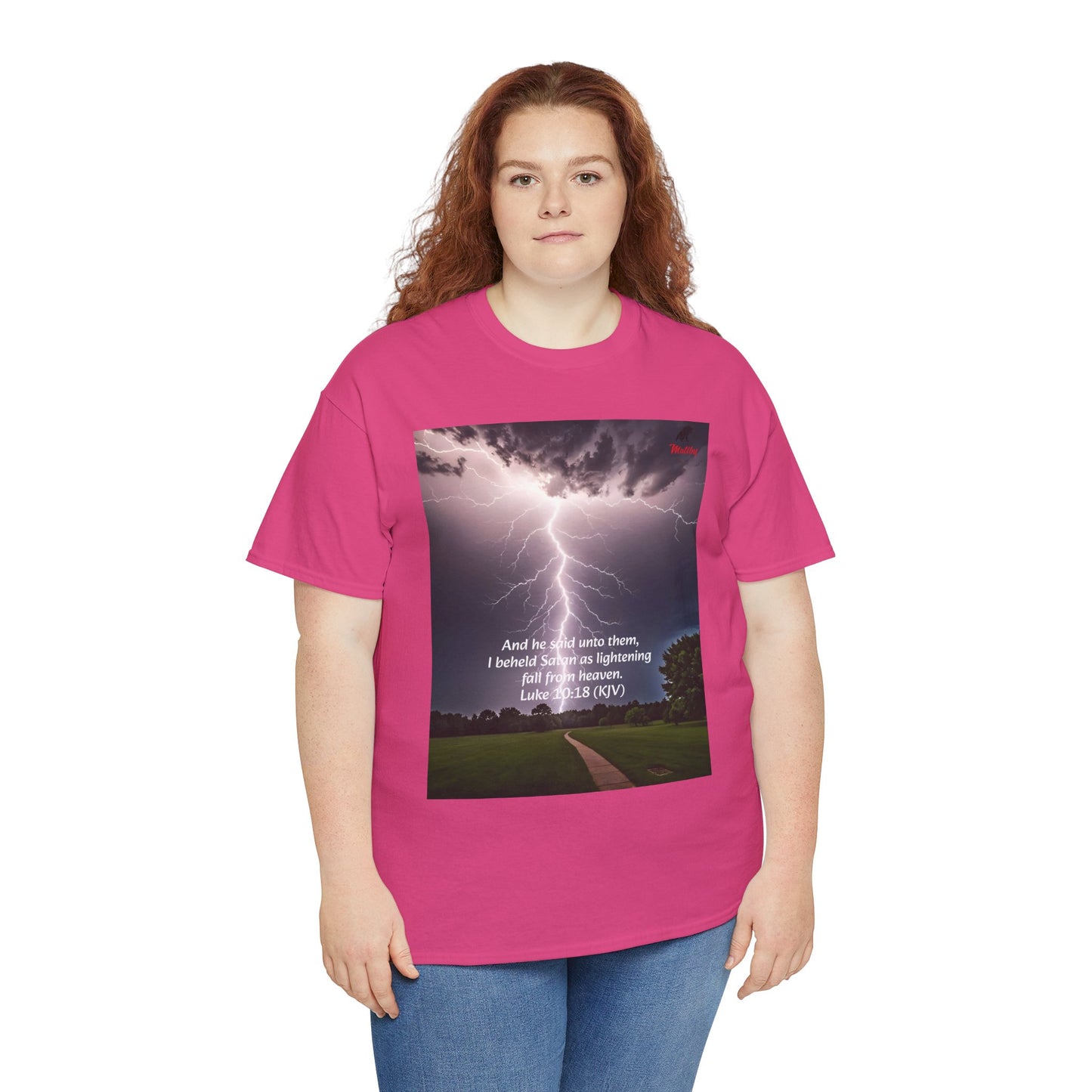 Lightning Style Satan's Fall Unisex Heavy Cotton Tee