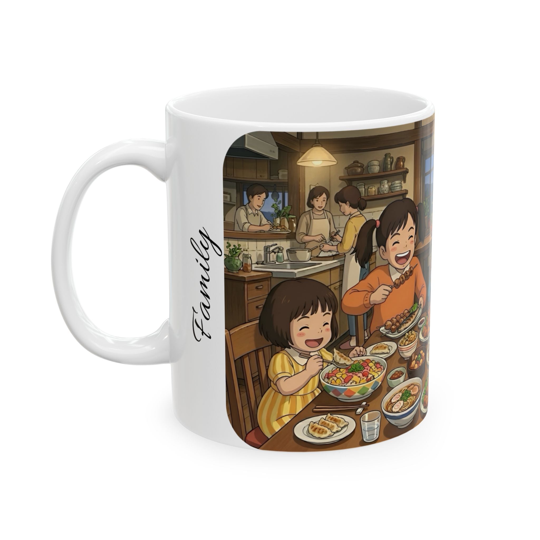 Family & Friends #7 Forever White Ceramic Mug — Cozy Feast Cup (11oz/15oz)