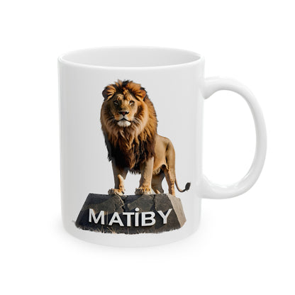 Matiby Lion Ceramic Mug, 11oz