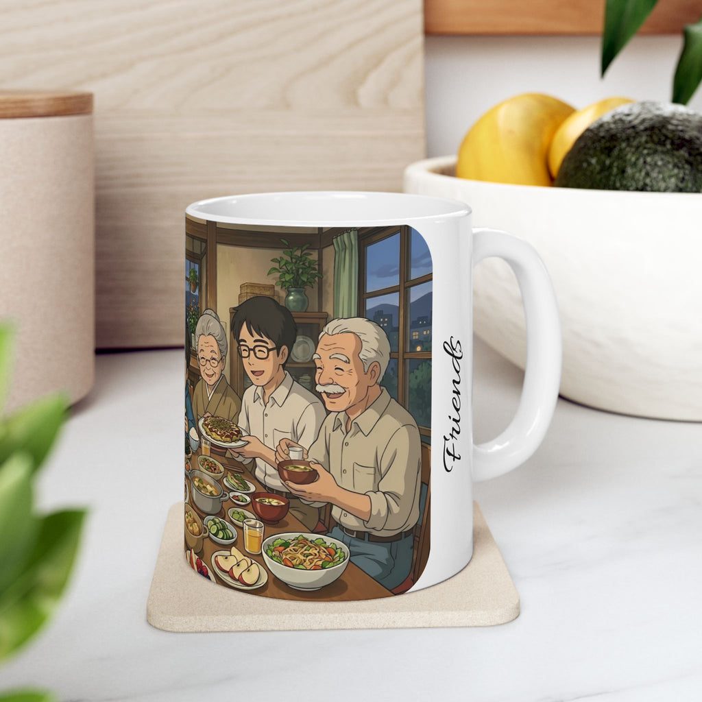 Family & Friends #7 Forever White Ceramic Mug — Cozy Feast Cup (11oz/15oz)