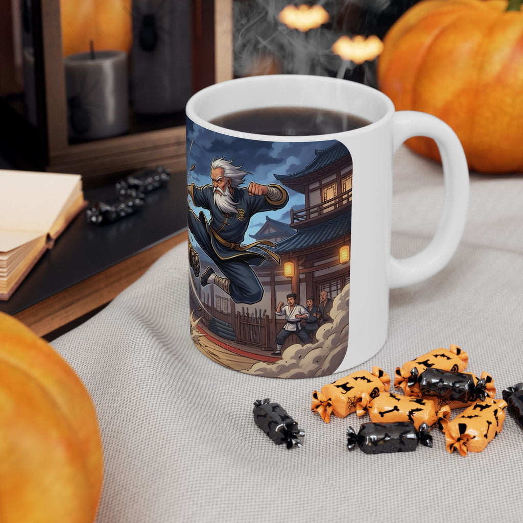 Daylight Saving Time Fight White Ceramic Mug – Brawling For Sleep Cup (11oz, 15oz)