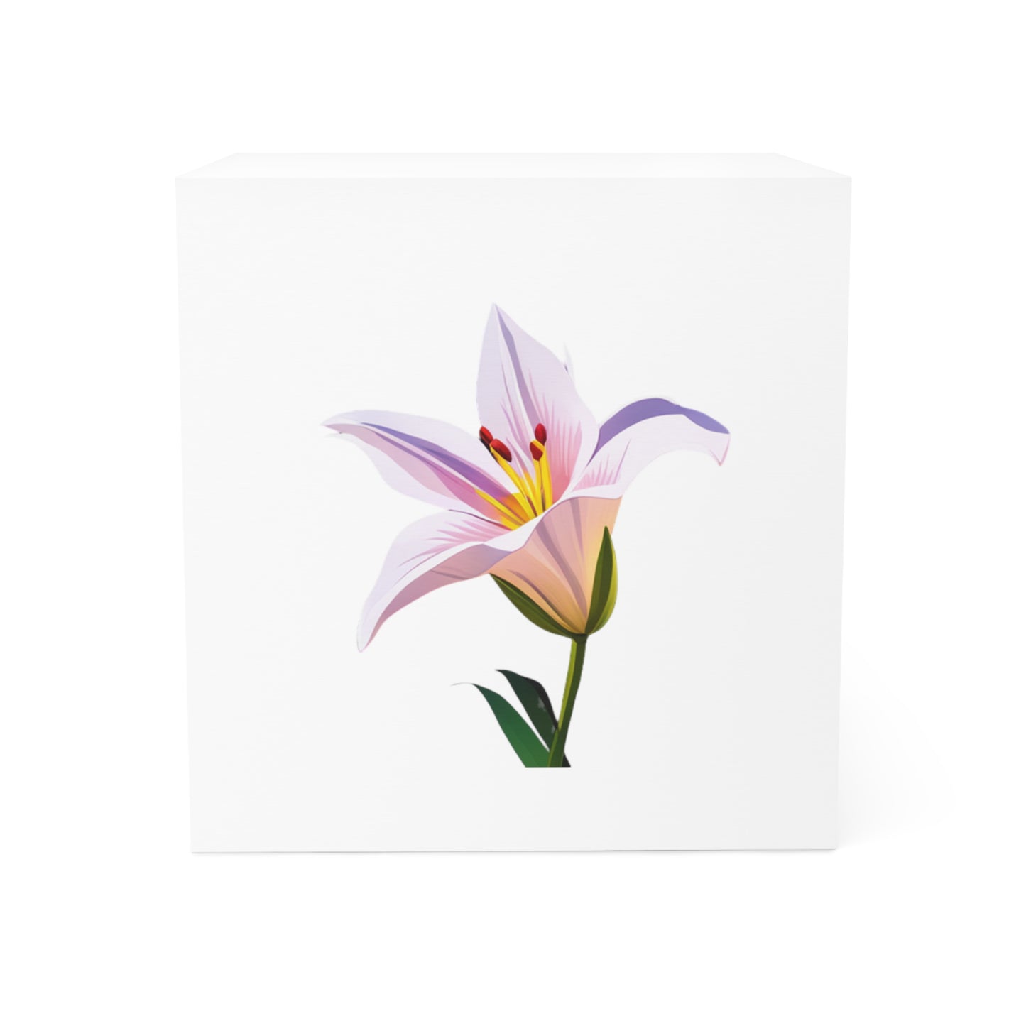 Lily Flower Note Cube