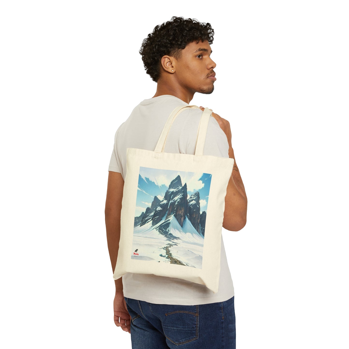 Volcano/Alps Cotton Canvas Tote Bag