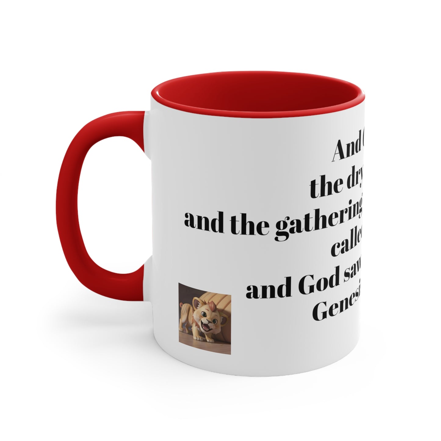 Bible Speaks Gen 1:10 Accent Mug, 11oz