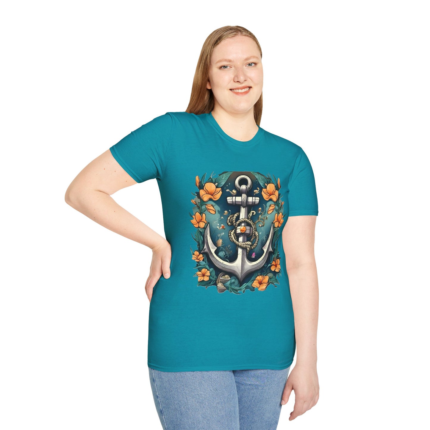 Nautical Anchor Unisex Softstyle T-Shirt