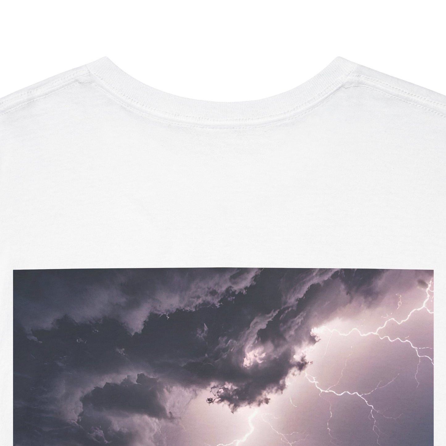 Lightning Style People Tremble Unisex Heavy Cotton Tee, Dual Side, W Font