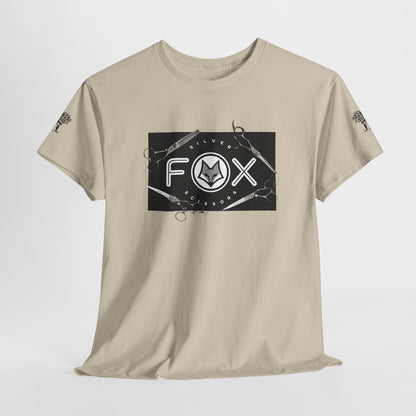 Silver Fox Scissors Unisex Heavy Cotton Tee