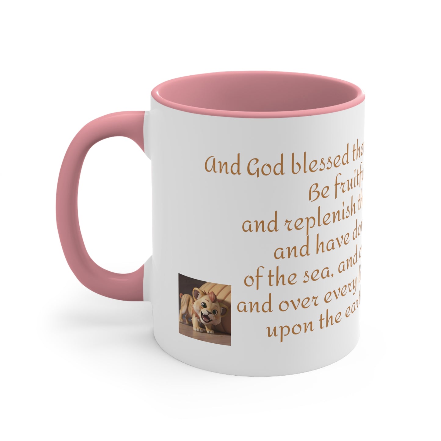 Bible Speaks Gen 1:28 Accent Mug, 11oz