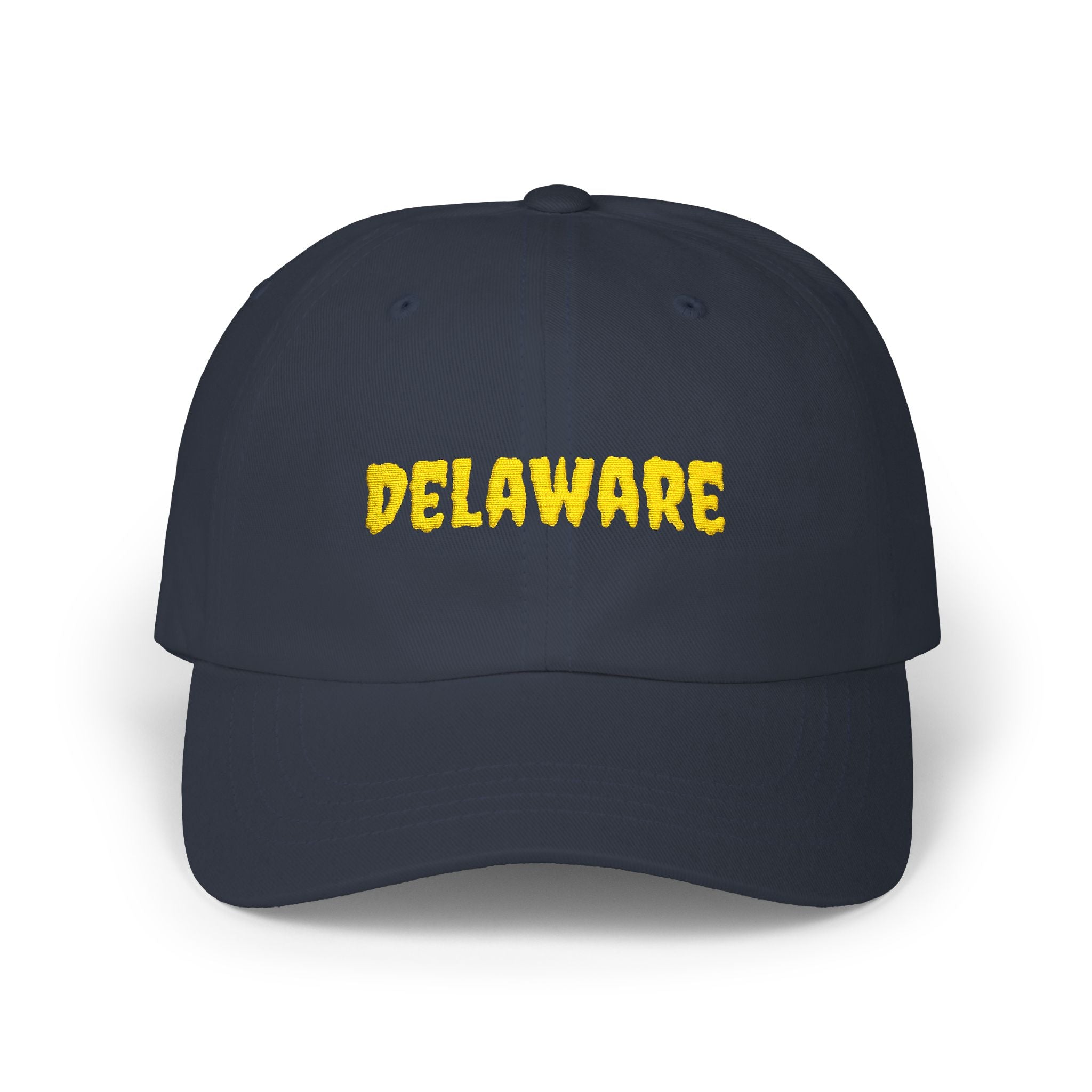 Delaware United States of America Gold Embroidered Classic Dad Cap | DE 1st USA Baseball Hat