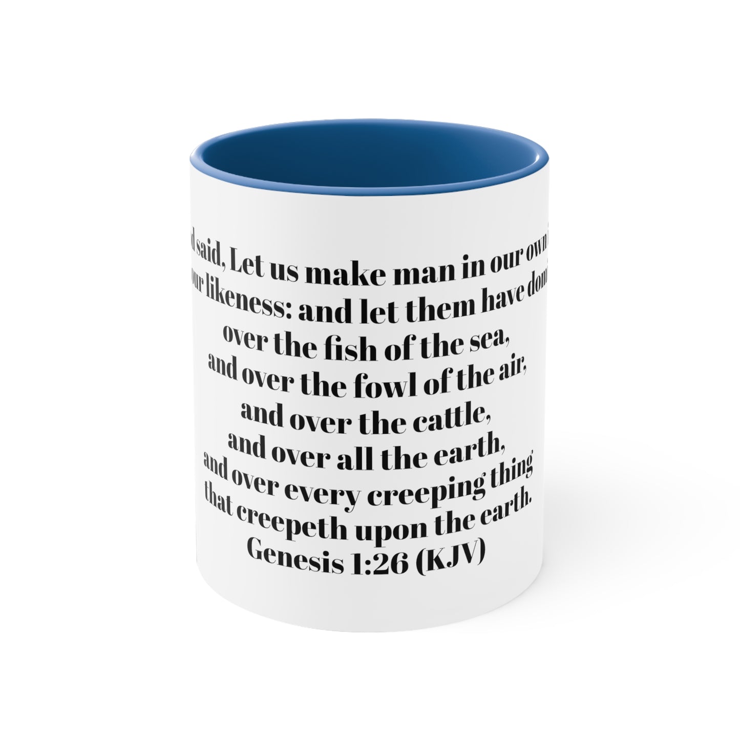 Bible Speaks Gen 1:26 Accent Mug, 11oz