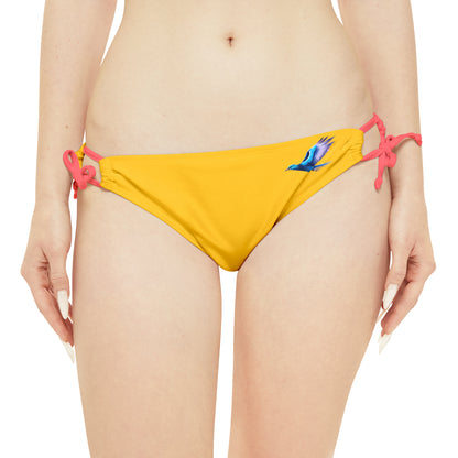 Yellow Strappy Bikini Set (AOP)