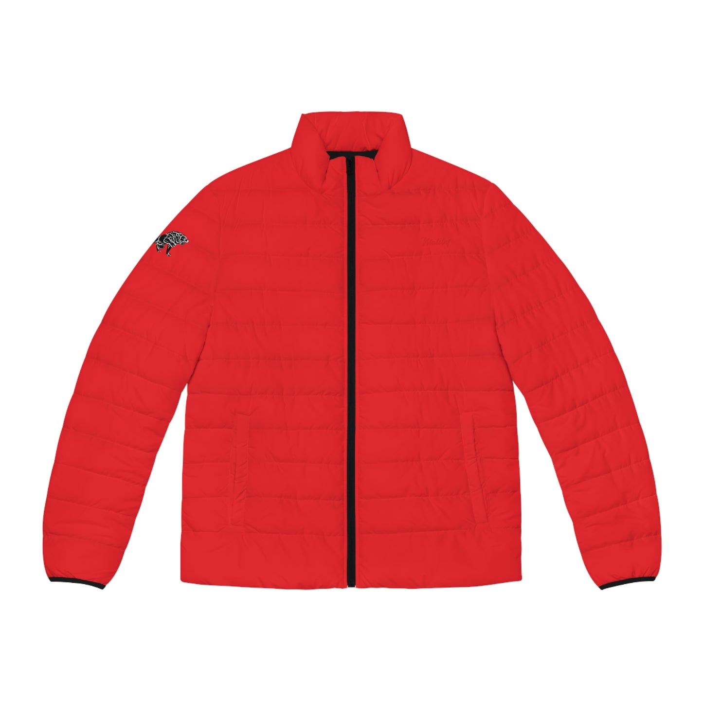 Men's "Rojo" Red Puffer Jacket (AOP)