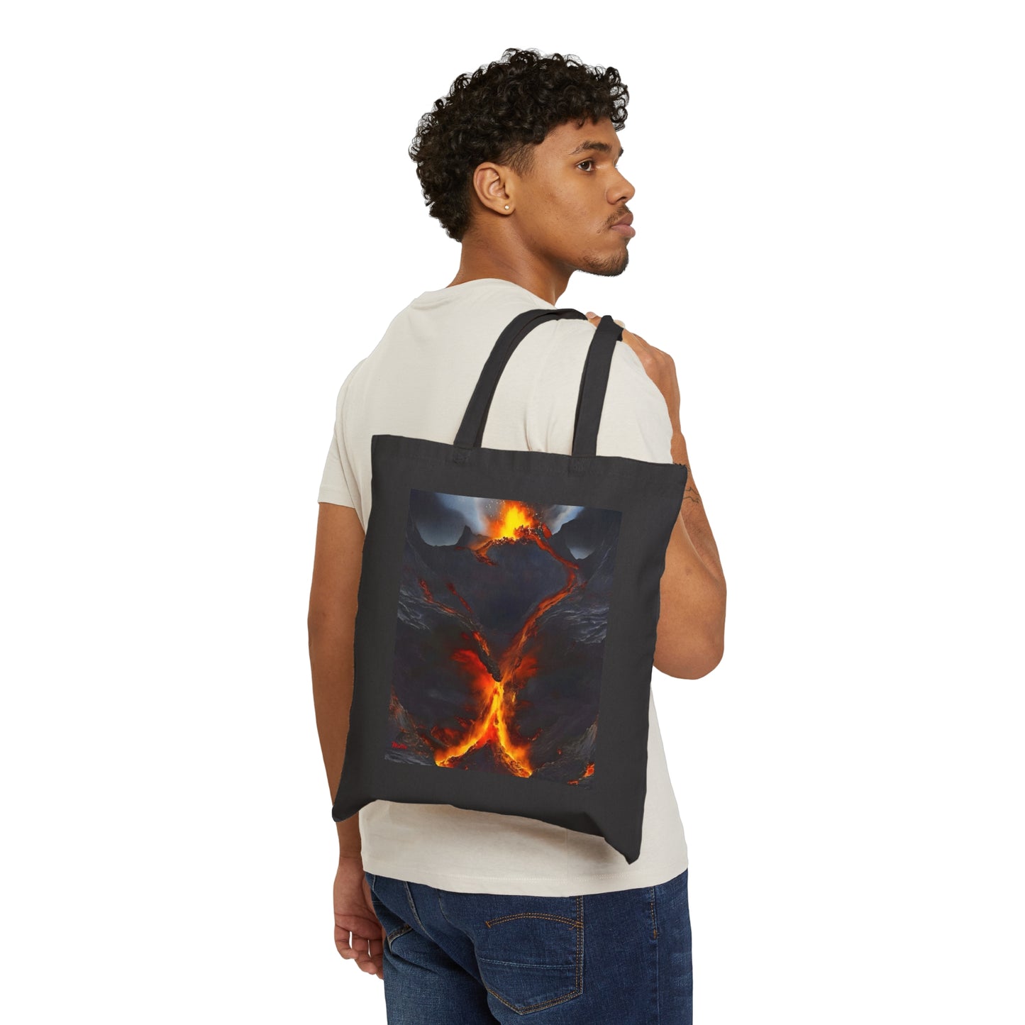 Volcano/Alps Cotton Canvas Tote Bag