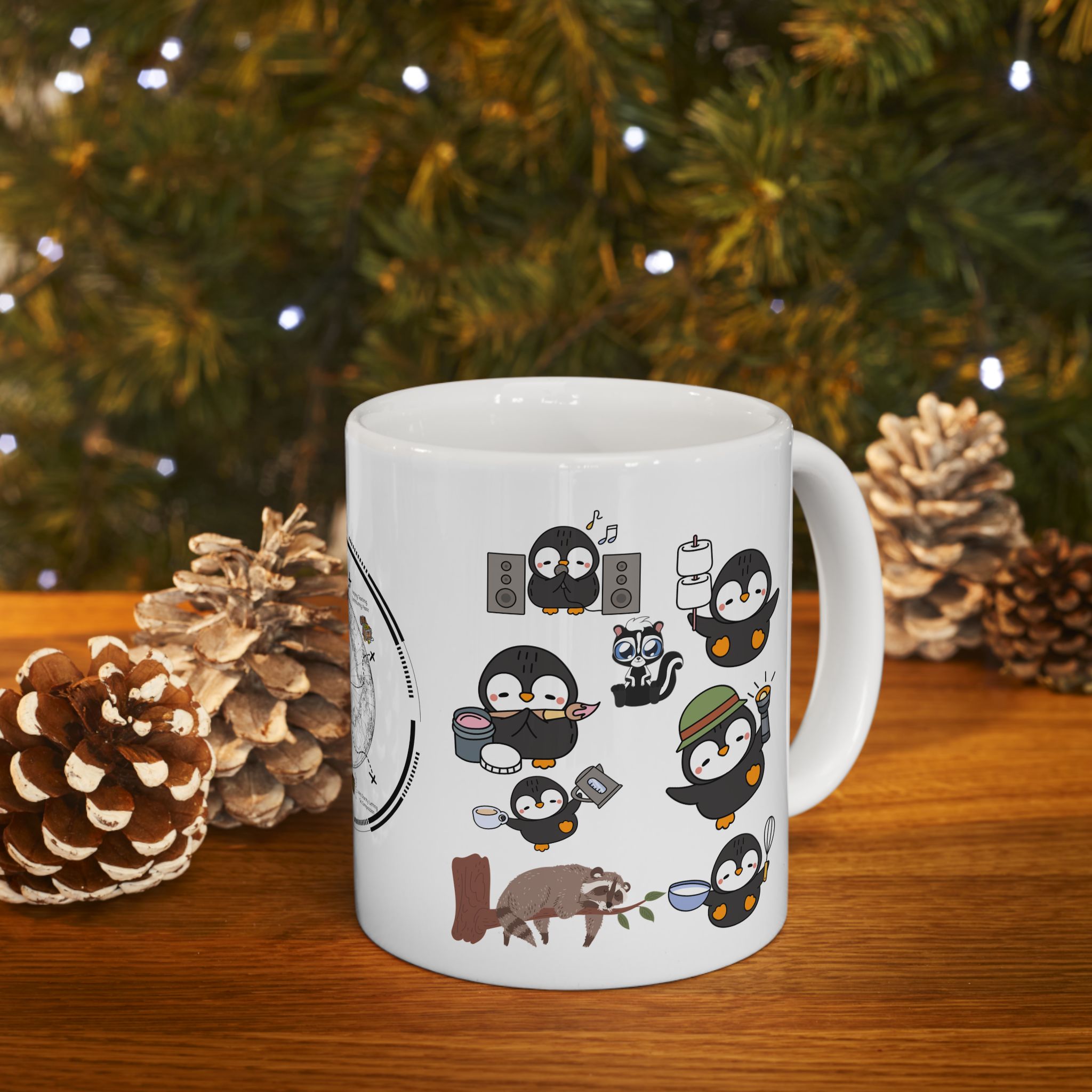 Playful & Cute Pets Decor #4 White Ceramic Mug — Adorable Animals To Brighten Your Day Cup (11oz & 15oz)