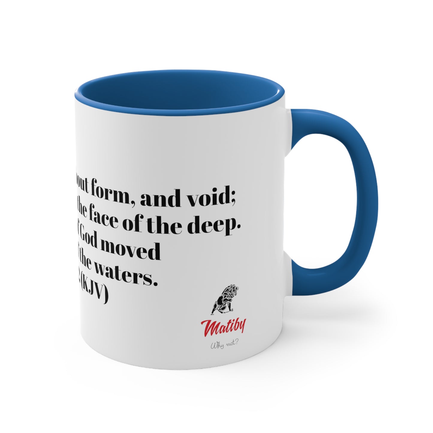 Bible Speaks Gen 1:2 Accent Mug, 11oz