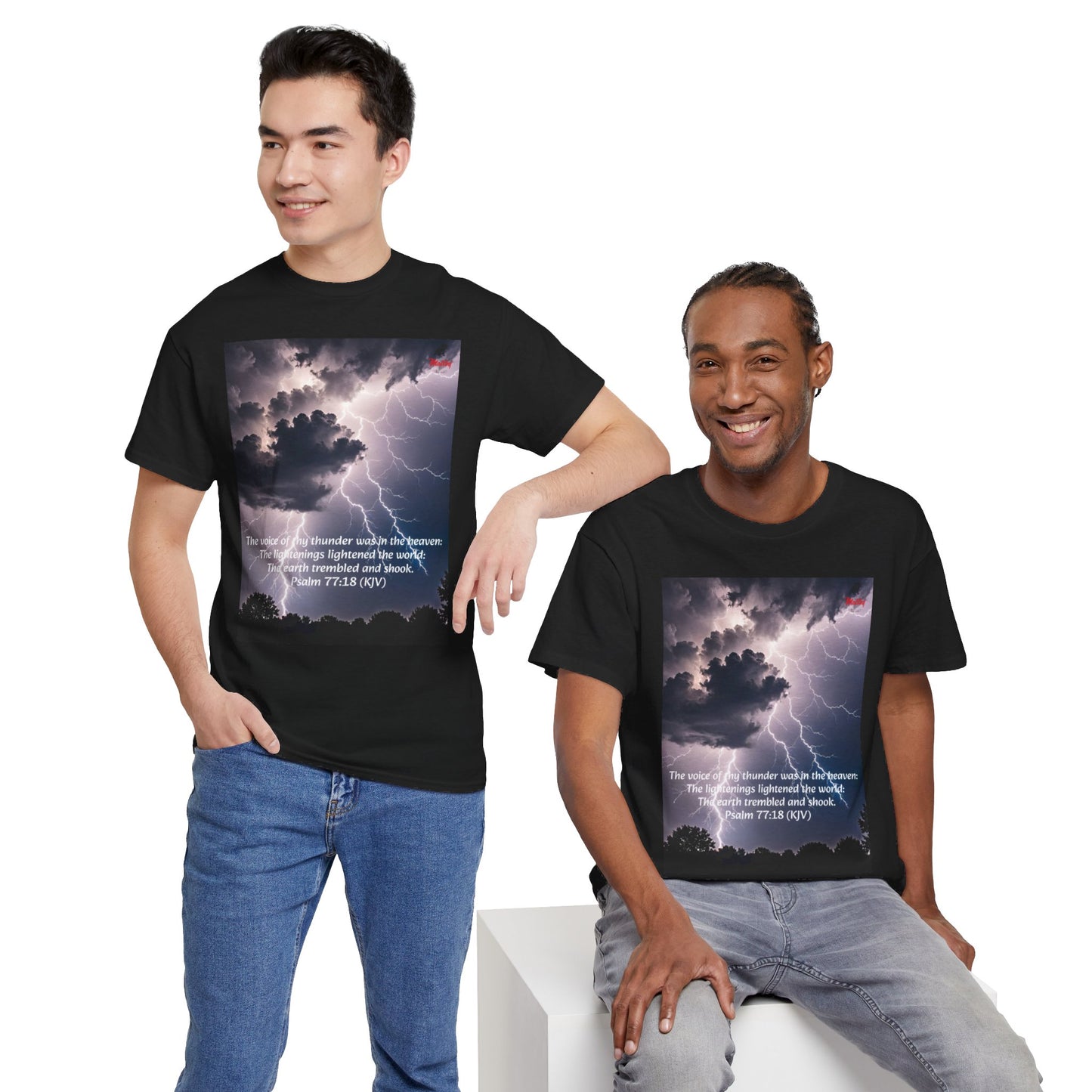 Lightning Style Thunder Unisex Heavy Cotton Tee