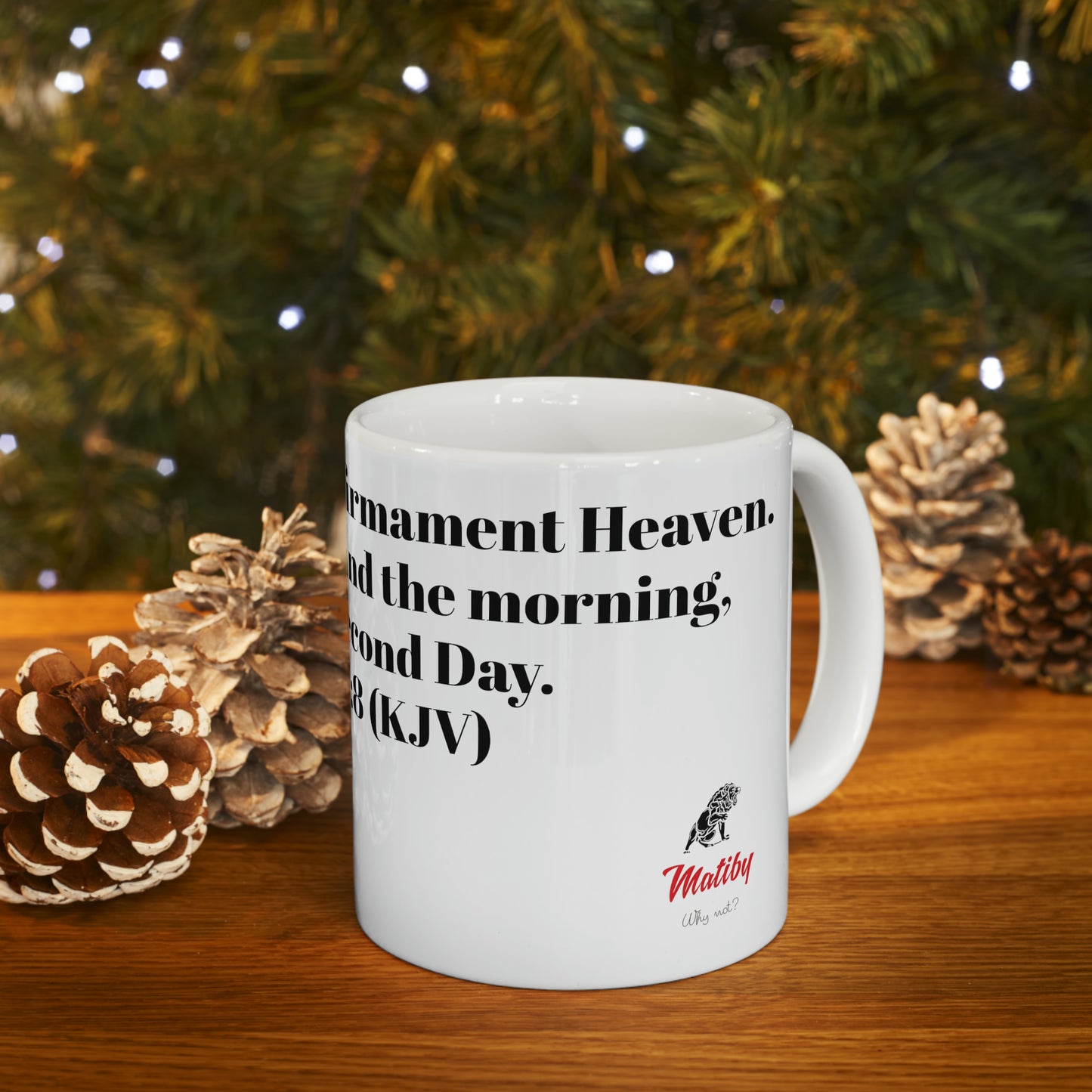 Bible Speaks Gen 1:8 Ceramic Mug, 11oz