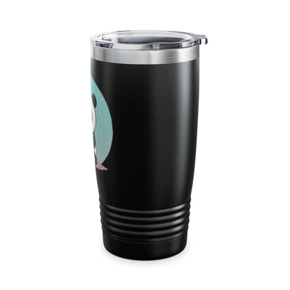 Artzy Panda With Boba Ringneck Tumbler, 20oz