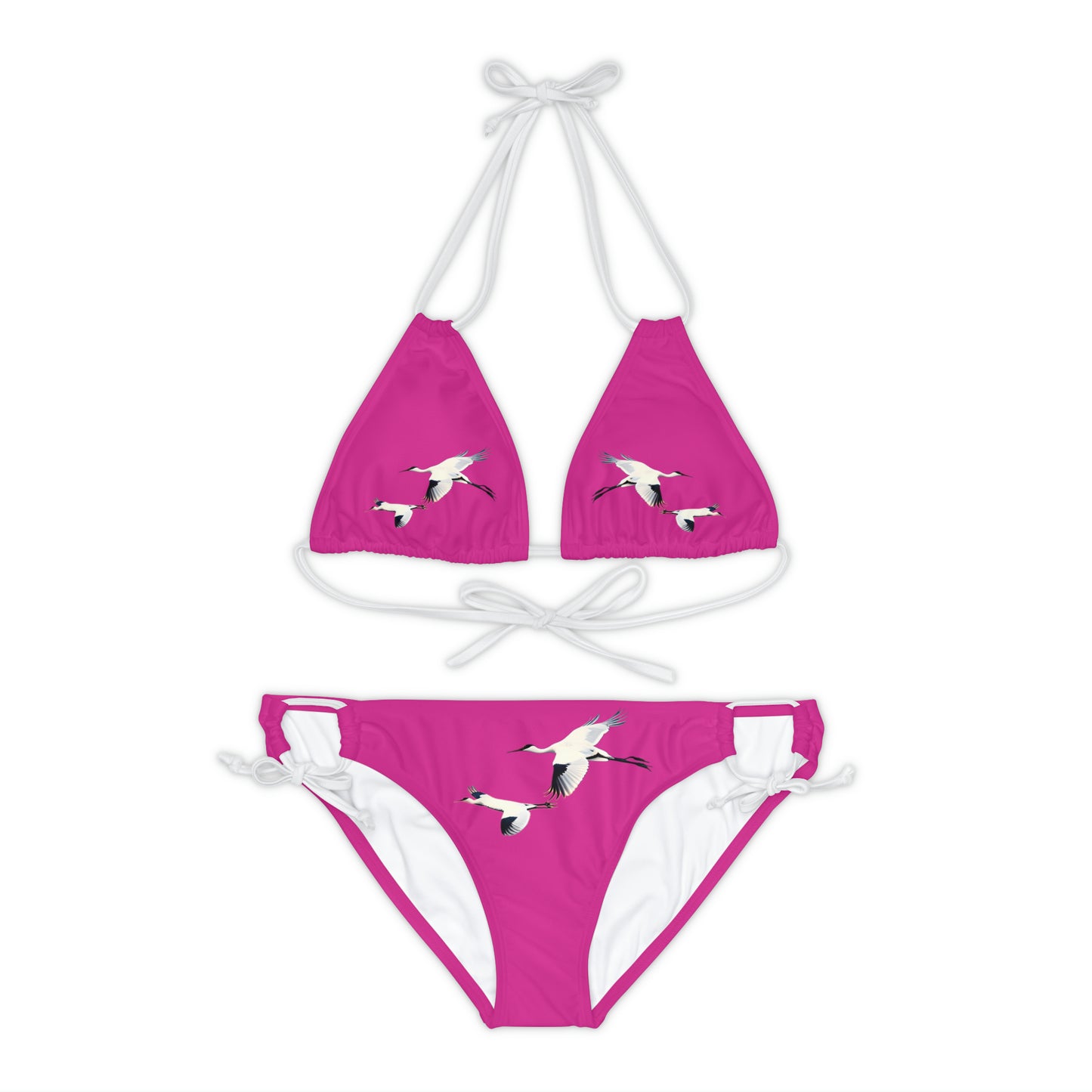 Pink Strappy Bikini Set (AOP)