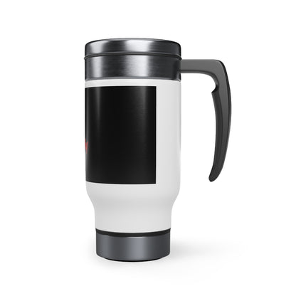 Midnight Black Stainless Steel Travel Mug with Handle, 14oz