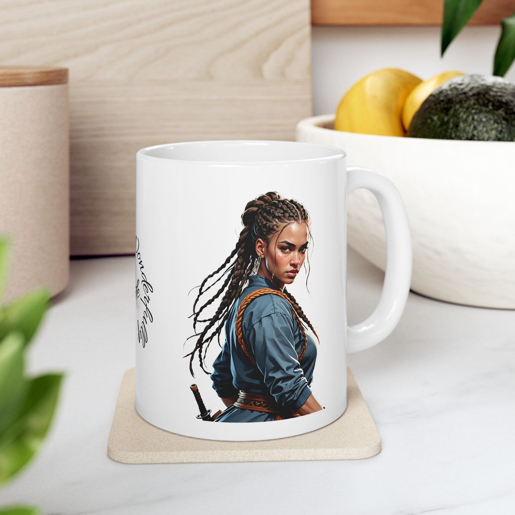 Gentle Woman of Valor #15 White Ceramic Mug - Fearfully & Wonderfully Made Tribute Cup (11oz/15oz)