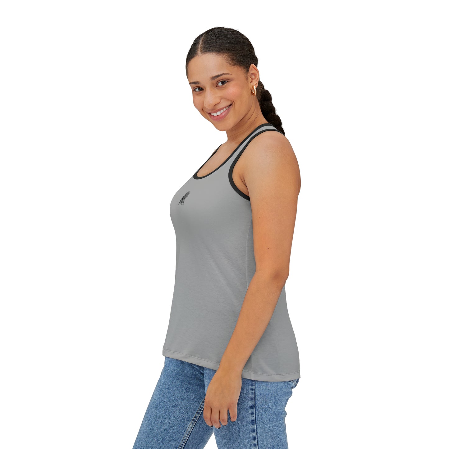 Women's Light Grey Tank Top (AOP)