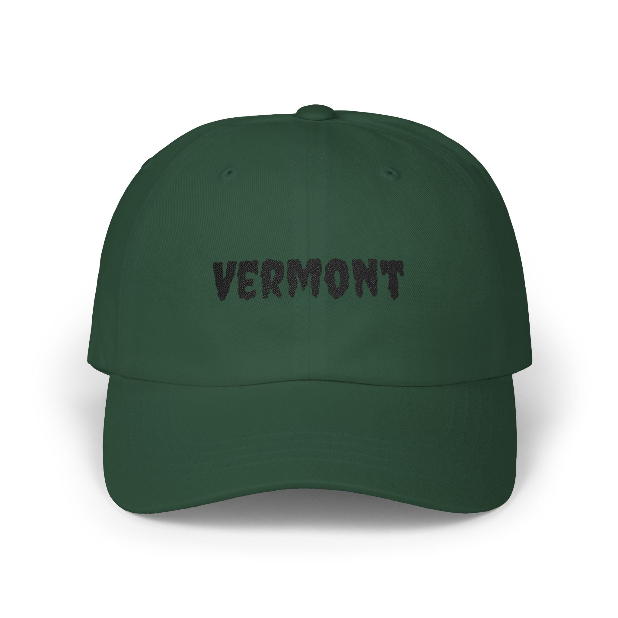 Vermont United States of America Black Embroidered Classic Dad Cap | VT 14th USA Baseball Hat