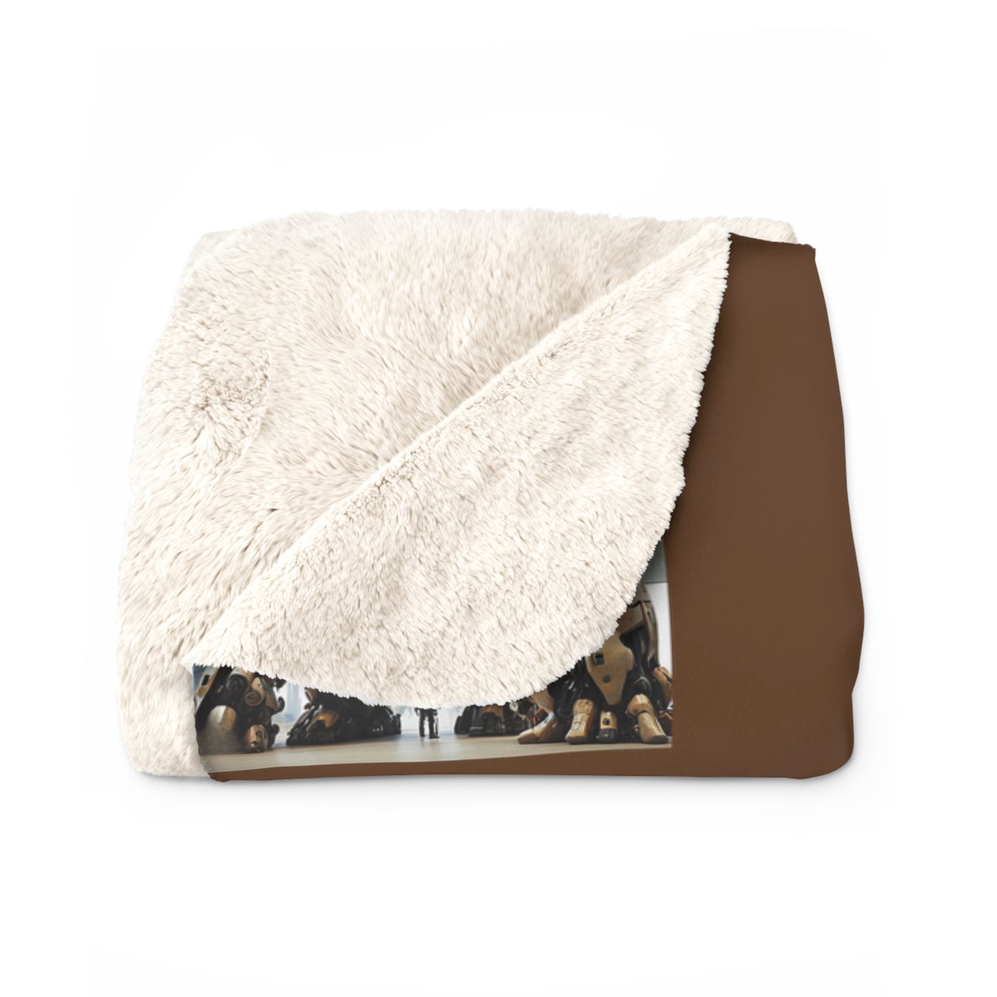 Matiby MEK Brown Sherpa Fleece Blanket