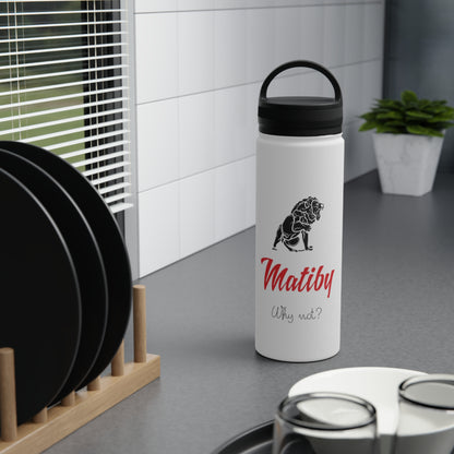 Matiby Stainless Steel Water Bottle, Handle Lid