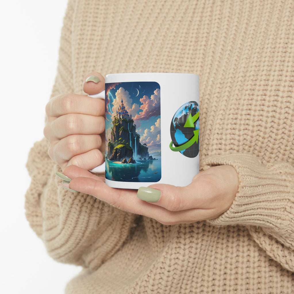 Contrast & Perspective #5 White Ceramic Mug — Time & Chance Daily Cup (11oz, 15oz)