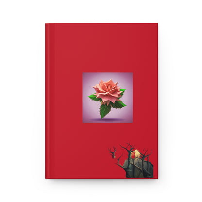 Thorn Rose Hardcover Journal Matte Dark Red