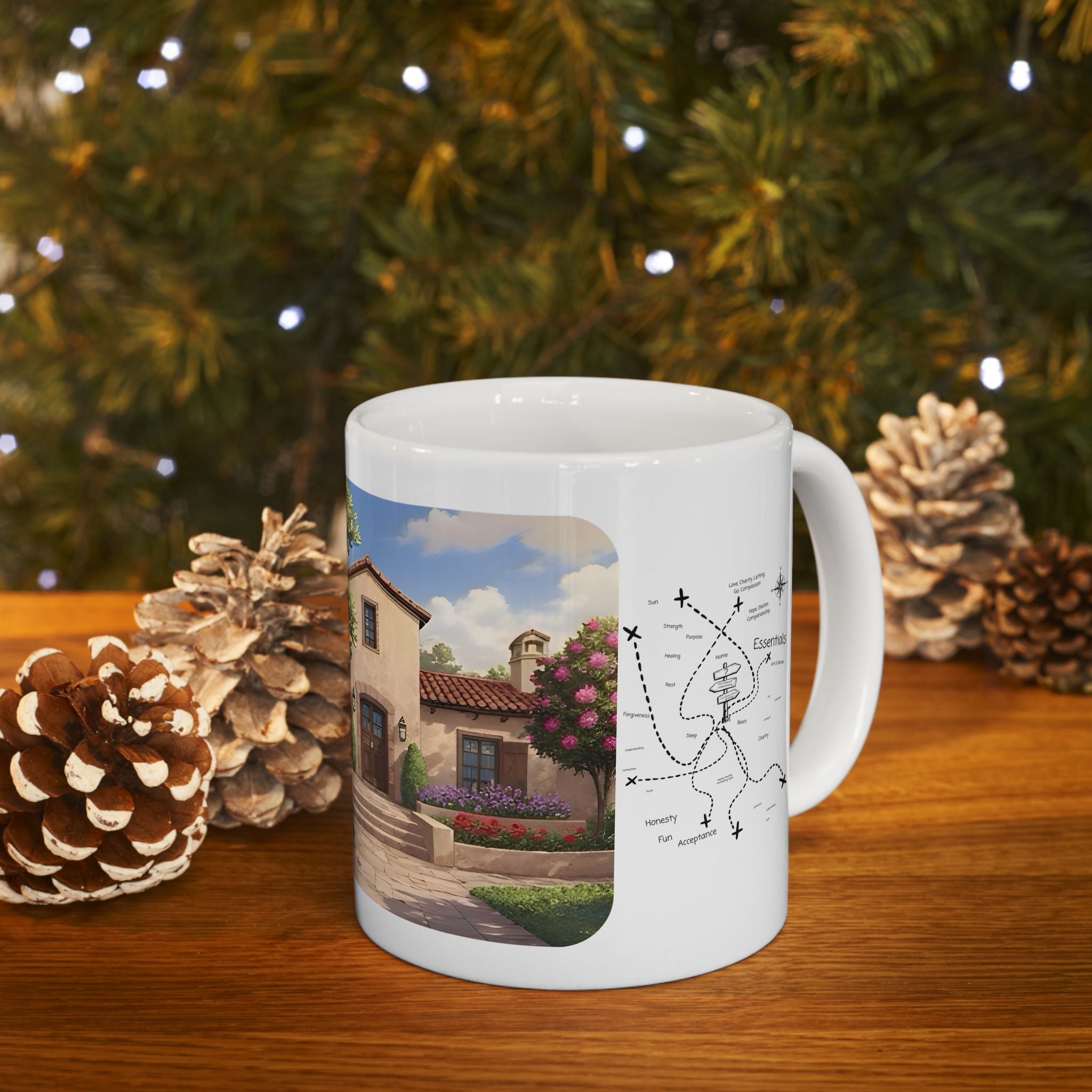 Cozy Architecture & Dreamy Landscapes #50 White Ceramic Mug – Homes Home Sweet Home Cup (11oz/15oz)