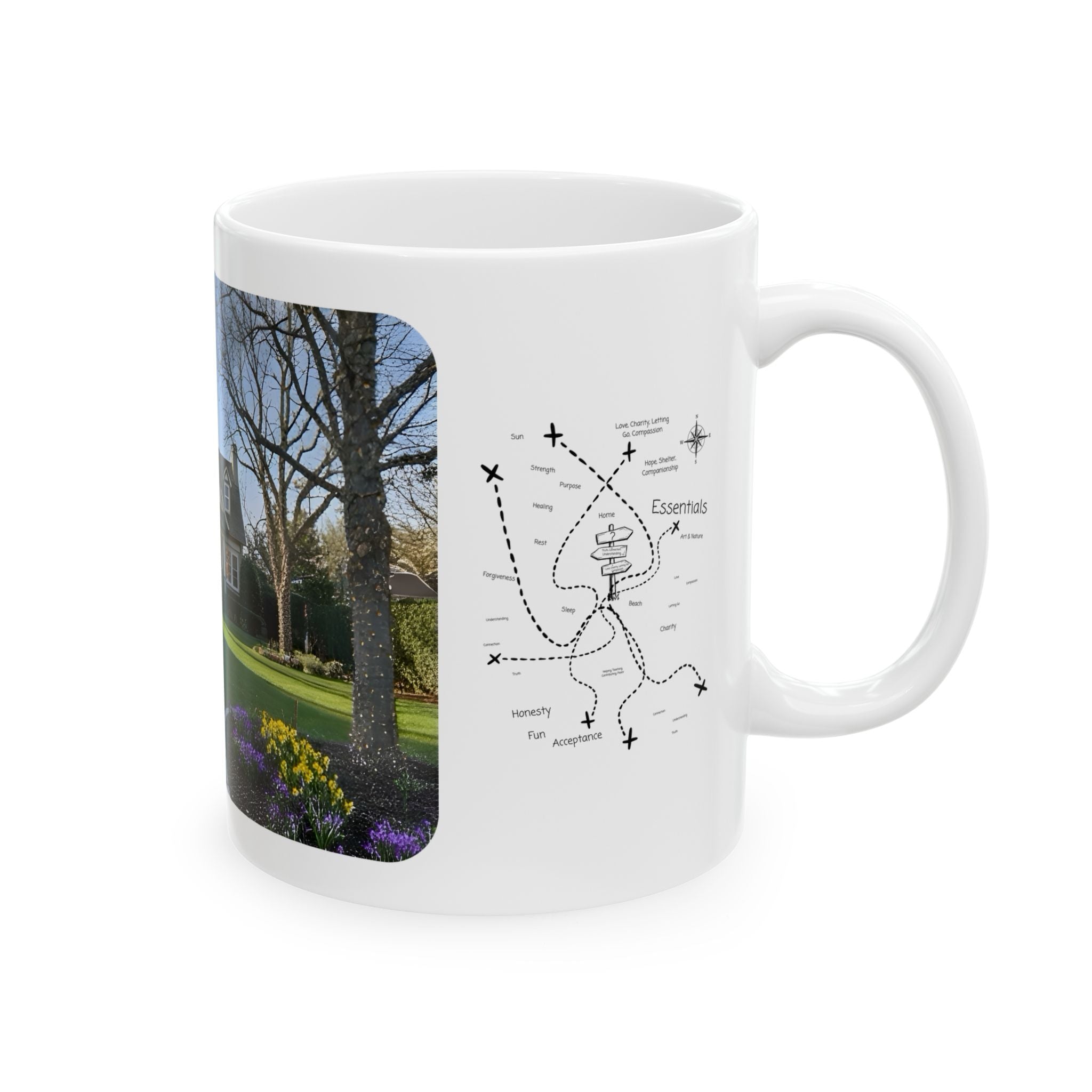 Cozy Architecture & Dreamy Landscapes #3 White Ceramic Mug – Homes Home Sweet Home Cup (11oz/15oz)