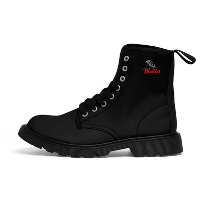 Men's Black Canvas Boots