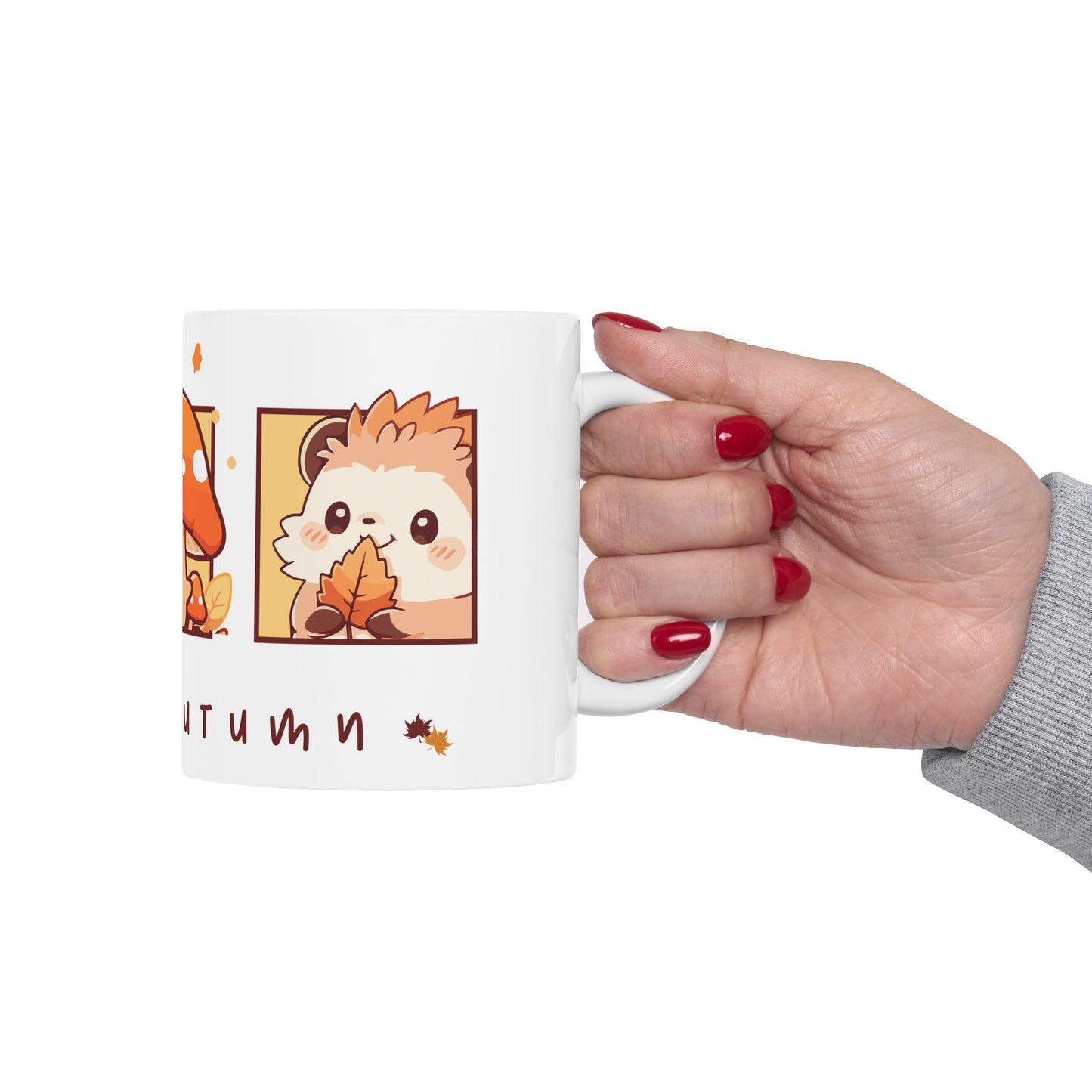 Journeys Hello Autumn Seasons of Change Ceramic Mugs, Gifts for Pet Lovers, Mugs for Animal Lovers, Cute Seasonal Mugs, Mug for All Occasions, Thanksgiving Mug