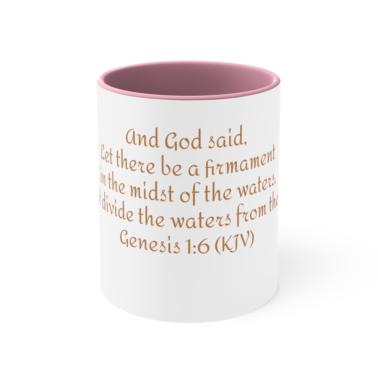 Bible Speaks Gen 1:6 Accent Mug, 11oz