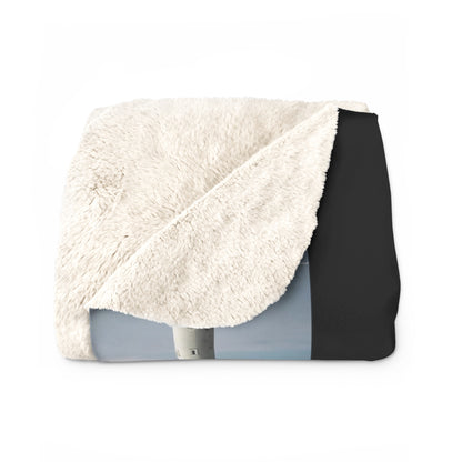 Matiby Lighthouse Black Sherpa Fleece Blanket