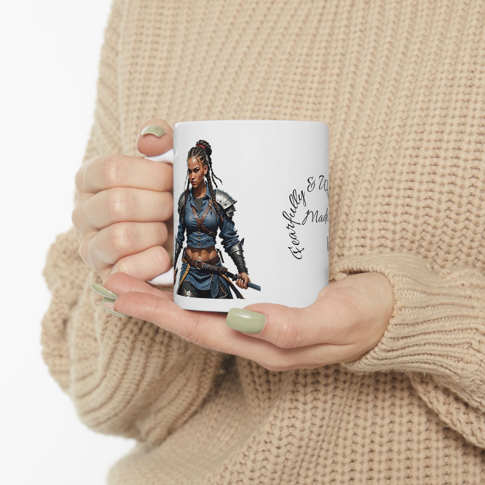 Gentle Woman of Valor #23 White Ceramic Mug - Fearfully & Wonderfully Made Tribute Cup (11oz/15oz)