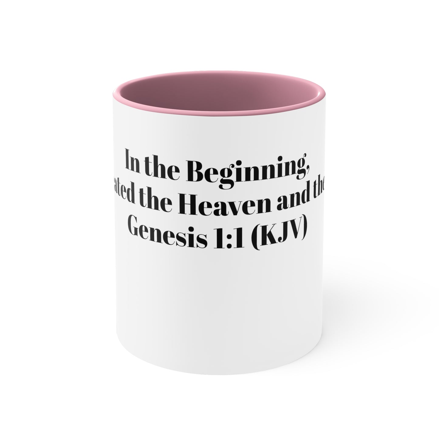 Bible Speaks Gen 1:1 Accent Mug, 11oz